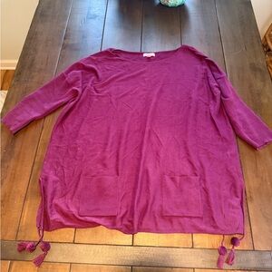 Lilly Pulitzer Deep Burgundy Knit Top